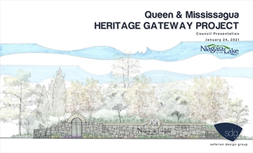 The Queen and Mississauga entranceway project is being delayed by around six months or so, due to scheduling and budget issues with the contractor the town originally planned to hire.